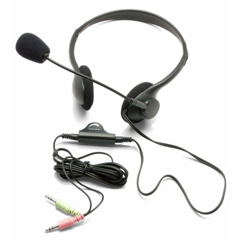 inland 87070 3.5mm Connector Light weight Stereo Headset w/volme control